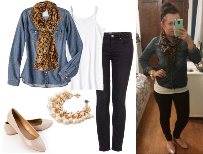 jean leopard spring outfit